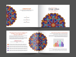 Sticker - Four Pages Professional Business Brochure Set.