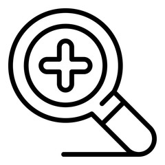 Poster - Zoom magnifier icon. Outline zoom magnifier vector icon for web design isolated on white background
