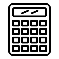 Wall Mural - Calculator icon. Outline calculator vector icon for web design isolated on white background