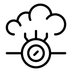 Poster - Cloud technologies icon. Outline cloud technologies vector icon for web design isolated on white background