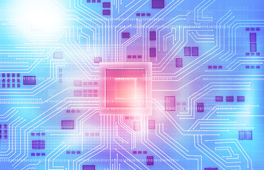 Poster - Circuit board background. 3d illustration.