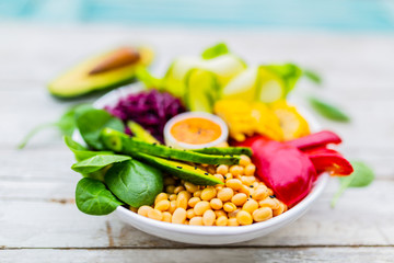 Buddha bowl, healthy and balanced food. 