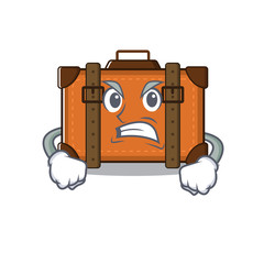 Canvas Print - suitcase happy angry on a with character