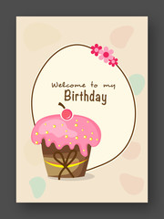 Sticker - Birthday Invitation or Greeting Card.