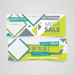 Sticker - Abstract website headers set.