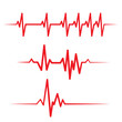 Set of health medical heartbeat pulse vector template