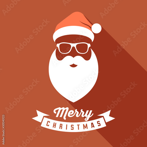 Fotografía Vector Santa face with hats, mustache and beards