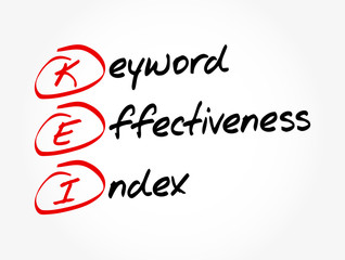 Poster - kei - keyword effectiveness index acronym, business concept background