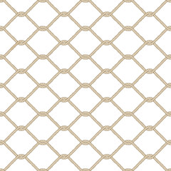 Vector endless nautical rope pattern, hand drawn