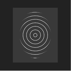 Aufkleber - Fingerprint , modern vector. Flat circular lines form, centric circle, person ID. Vector illustration.