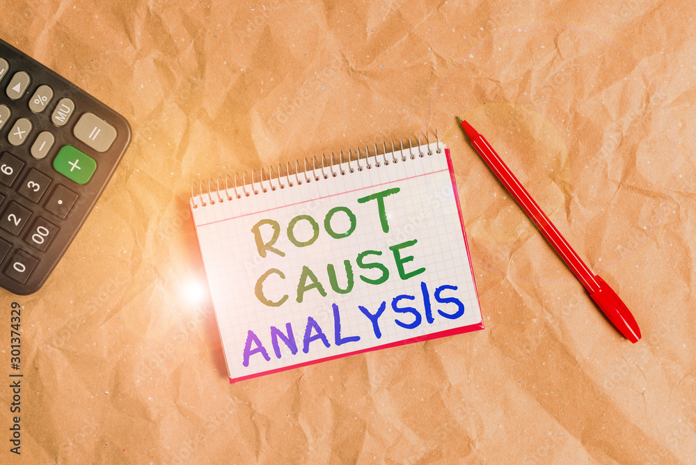 Root Cause Writing Word writing text Root Cause Analysis. Business photo showcasing Method ...