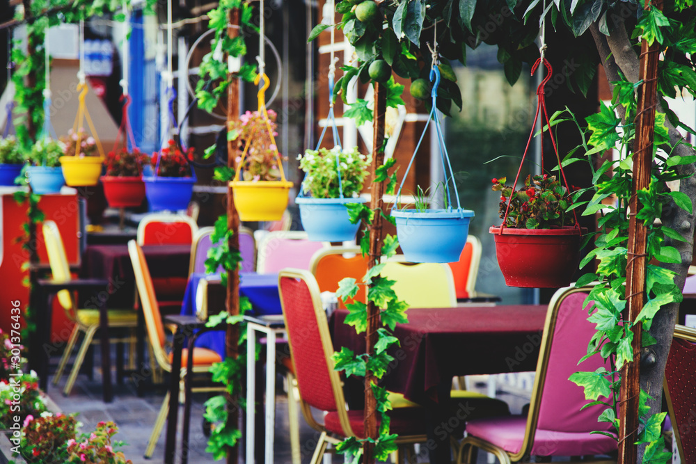 Outdoor Street Cafe Wall Mural Wallpaper Murals Wallsheaven