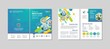 © galolines - Bi-fold brochure creative design. Multipurpose template with cover, back and inside pages. Trendy minimalist flat geometric design. Vertical a4 format.