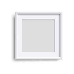 Wall Mural - blank picture frame, square empty picture frame