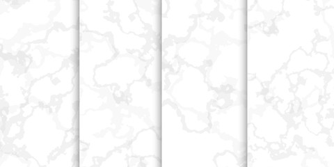 Wall Mural - marble white texture, set patterns collection