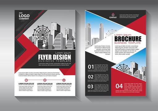 Business abstract vector template. Brochure design, cover modern layout, annual report, poster, flyer in A4 with colorful triangles, geometric shapes for tech, science, market with light background