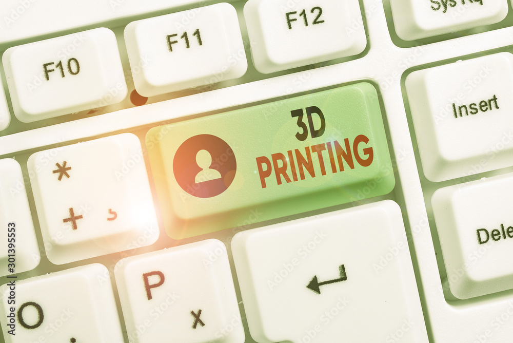 Word writing text 3D Printing. Business photo showcasing making a ...