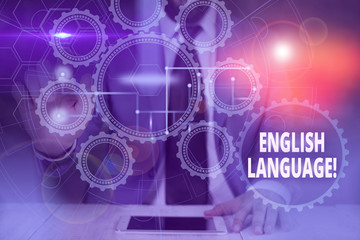 Poster - Handwriting text English Language. Conceptual photo third spoken native lang in world after Chinese and Spanish Picture photo system network scheme modern technology smart device