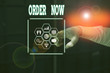 © Artur - Handwriting text Order Now. Conceptual photo the activity of asking for goods or services from a company Picture photo system network scheme modern technology smart device