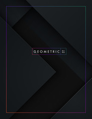 Aufkleber - Black Geometric Background