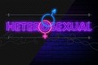 Heterosexual Vector realistic isolated neon sign of Heterosexual logo for decoration and covering on the wall background.