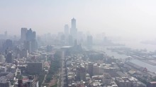 Aerial View Of The Smog Over The City In The Morning