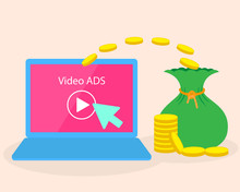 Getting money from video advertise. Passive income from Internet