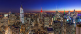 Fototapeta Miasta - New York City manhattan skyline sunset evening