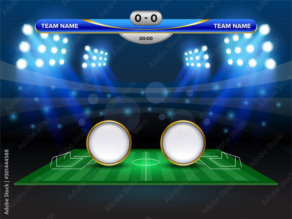 Football cup or World championship sport event, Soccer mock-up and ...