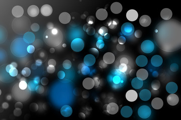 Abstract scene in universe. Abstract gradient dark blue to light blue gray space cosmos universe on black background with blue and gray planets. Space for your design. Concept astrology an science.