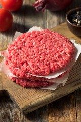 Poster - Raw Red Organic Hamuburger Pattys