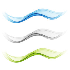 Wall Mural - Smooth clear beautiful waves set Wave abstract background