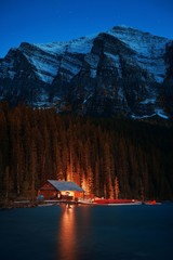 Poster - Lake Louise boat house