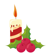 Sticker - cartoon of candles on a white background