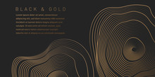Black And Gold Pattern Background