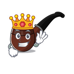 Sticker - smoke pipe isolated cartoon the king mascot