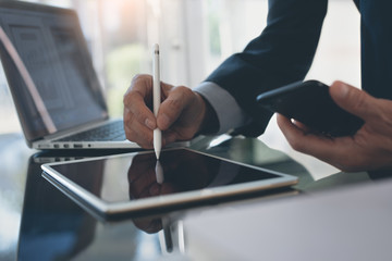 Businessman working in modern office