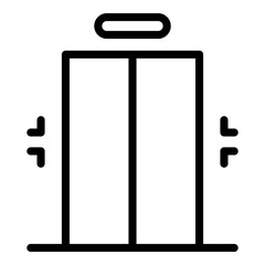 Poster - modern elevator icon. outline modern elevator vector icon for web design isolated on white backgroun