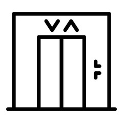 Poster - residential elevator icon. outline residential elevator vector icon for web design isolated on white