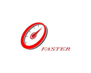 Faster logo template vector icon illustration design