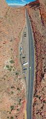 Wall Mural - Amazing road across the canyon, aerial view from drone.