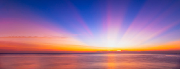 sunrise or sunrise over the sea.