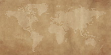 Shap World Map Vintage Background