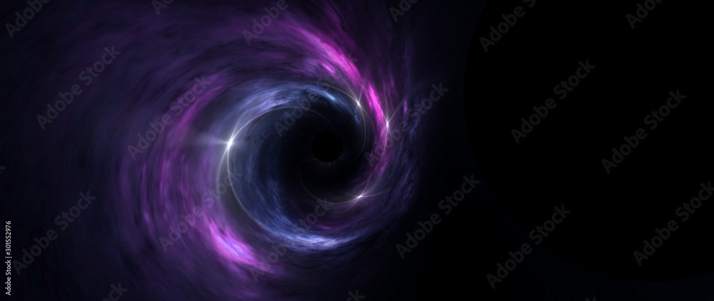 black hole, science fiction wallpaper. Beauty of deep space. Colorful graphics for background, like water waves, clouds, night sky, universe, galaxy, Planets, - obrazy, fototapety, plakaty 