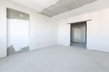 interior of the apartment without decoration