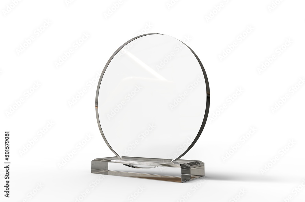 Download Blank Transparent Crystal Trophy For Mock Up 3d Render Illustration Wall Mural Godesignz