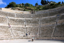 Ancient Roman Amphitheater In Amman, Jordan 