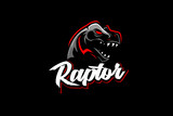 Fototapeta  - Raptor Tyrannosaurus or T-rex vector logo template