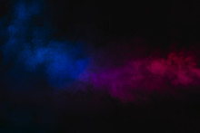 Abstract Colorful Smoke  On Dark Background