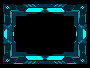 Wall Mural - frame abstract technology future interface hud vector design.